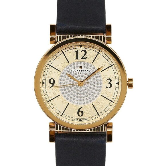 J37 Carmel Navy Leather Watch 34mm